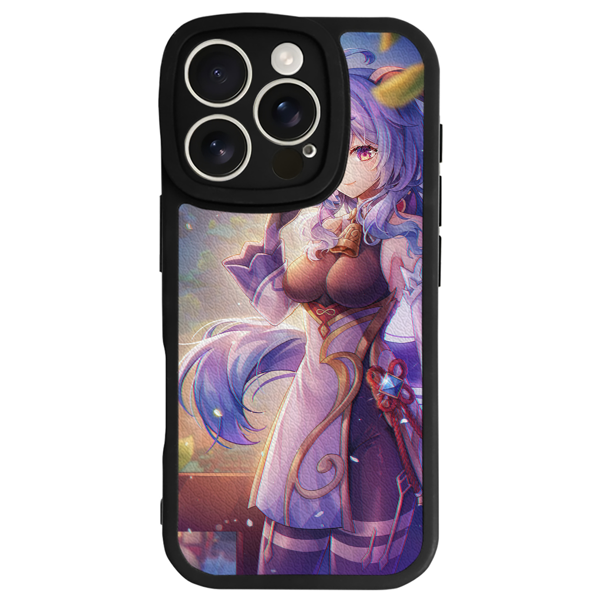 げんし神 genshin 【iPhone 16シリーズ対応】シリコンスマホケース（レザー調） 材質：シリコン